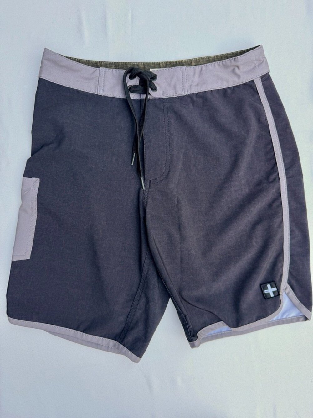 Tavik Gray Surf Board Shorts Mens 28 Beach Swim Trunks Hybrid